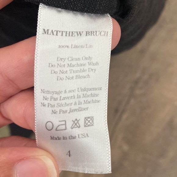 Matthew Burch Colorblock Cutout Open Back Linen Mini Halter Dress - Picture 13 of 16